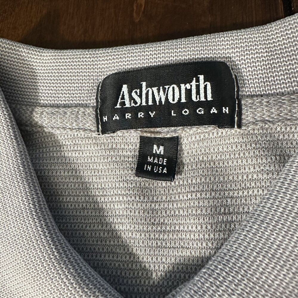 Classic Ashworth Brand Mens Golf Polo Shirt Made In USA 100% Cotton Short Sleeve